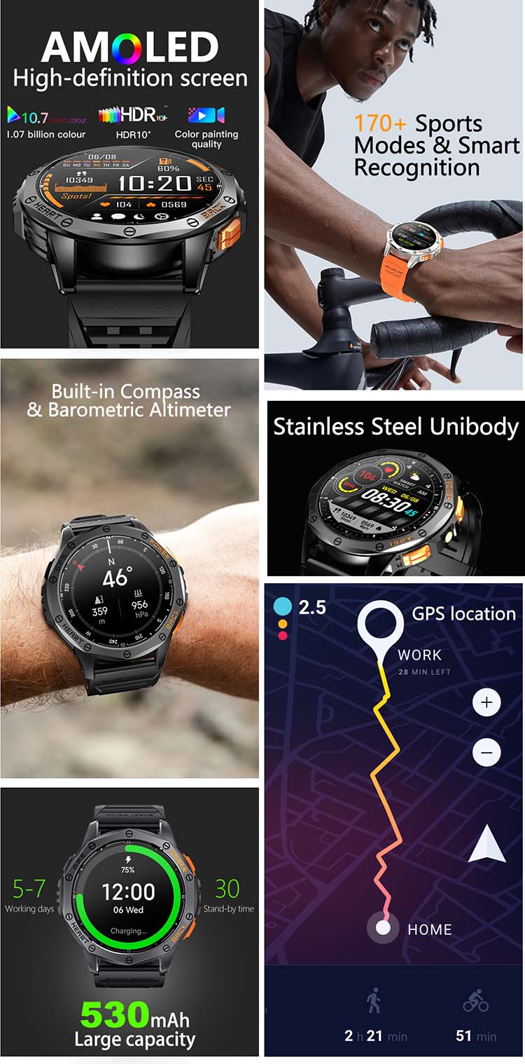 K67 Smart Watch, K67 Smartwatches, K67 Watch with Flashlight, K67 Watch with Light, K67 Waterproof Watch, GPS Smart Watch, Smartwatch with Light, Smart Watch with Light, Watch with LED Light, AMOLED Smart Watch